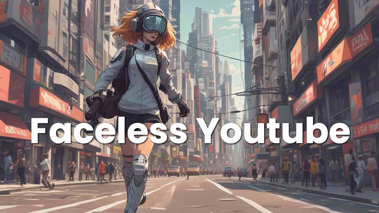 Cover image featuring a faceless YouTuber working in a creative environment, with a focus on content creation tools and automation software. The image highlights the balance between authenticity and technology in YouTube content creation.